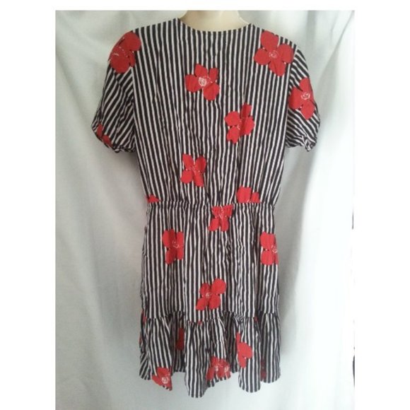 MADEWELL Ruffle Faux Wrap Dress Candied Orchids - Picture 3 of 9
